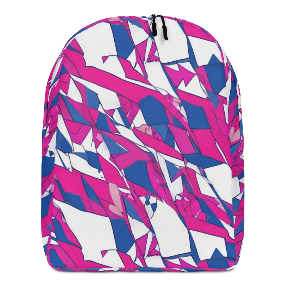 Blue Noise Bloom on Minimalist Backpack — Front