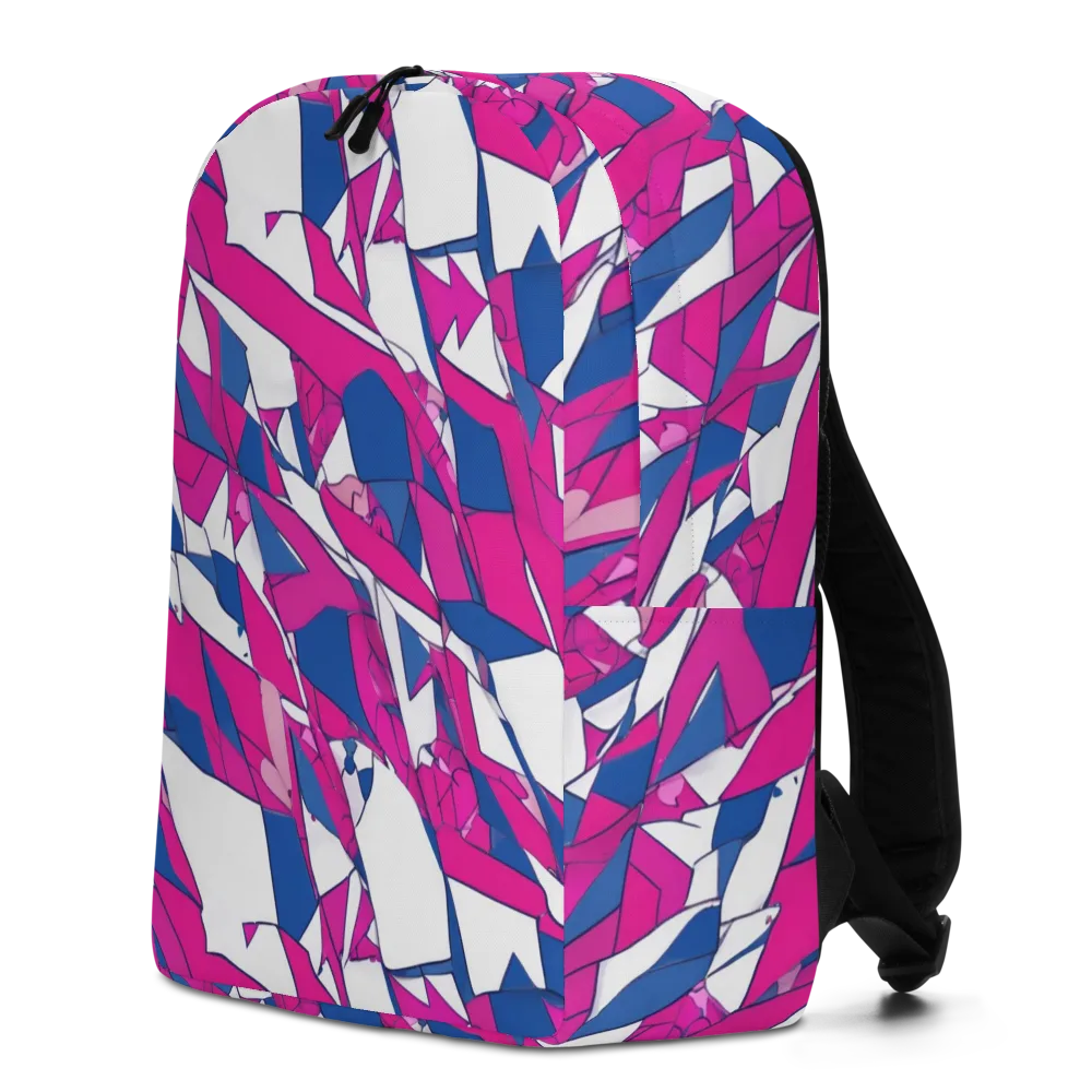 Blue Noise Bloom on Minimalist Backpack — Left