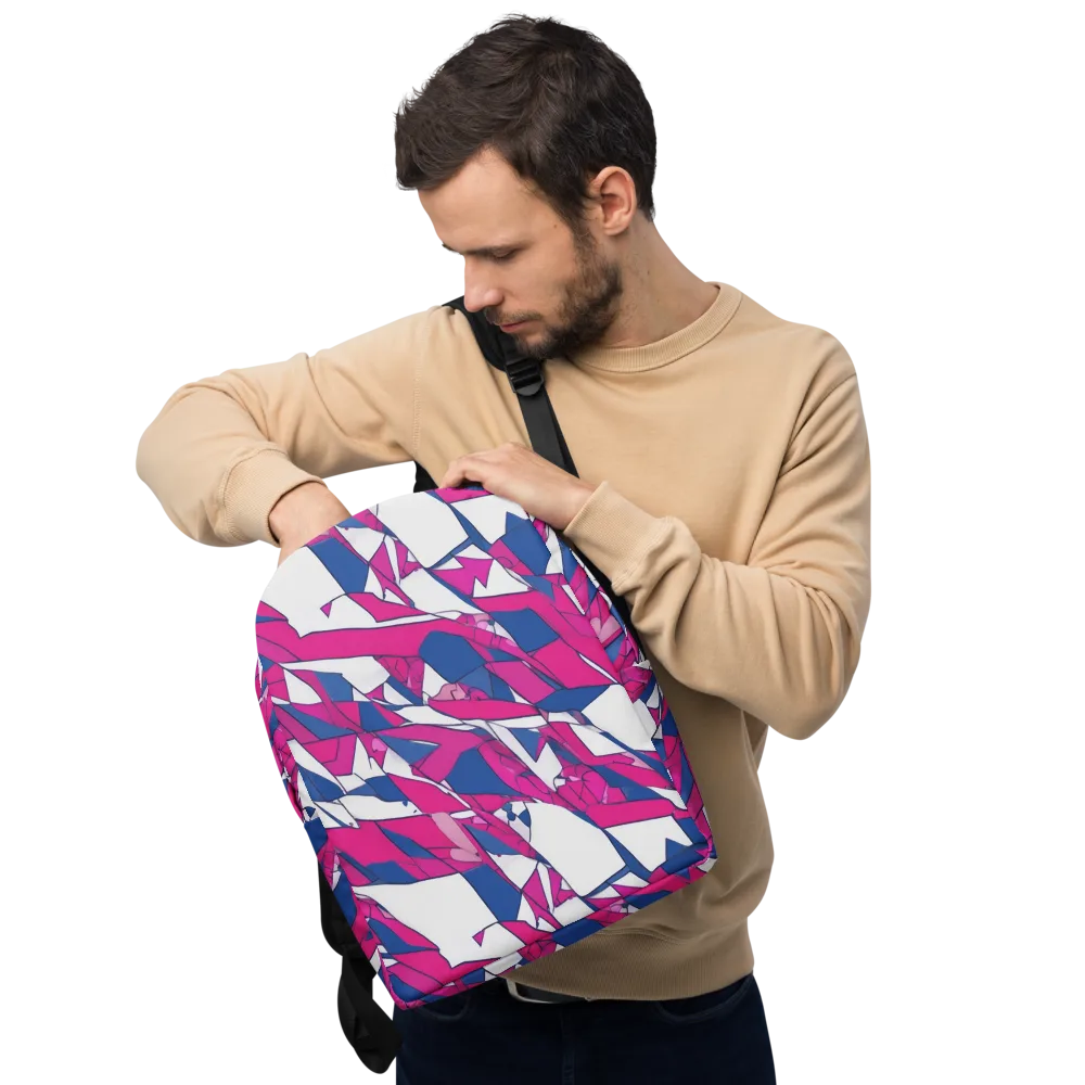 Blue Noise Bloom on Minimalist Backpack — Front