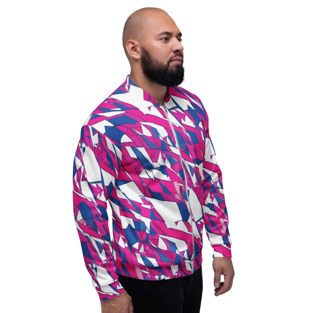Blue Noise Bloom on Bomber Jacket — Right