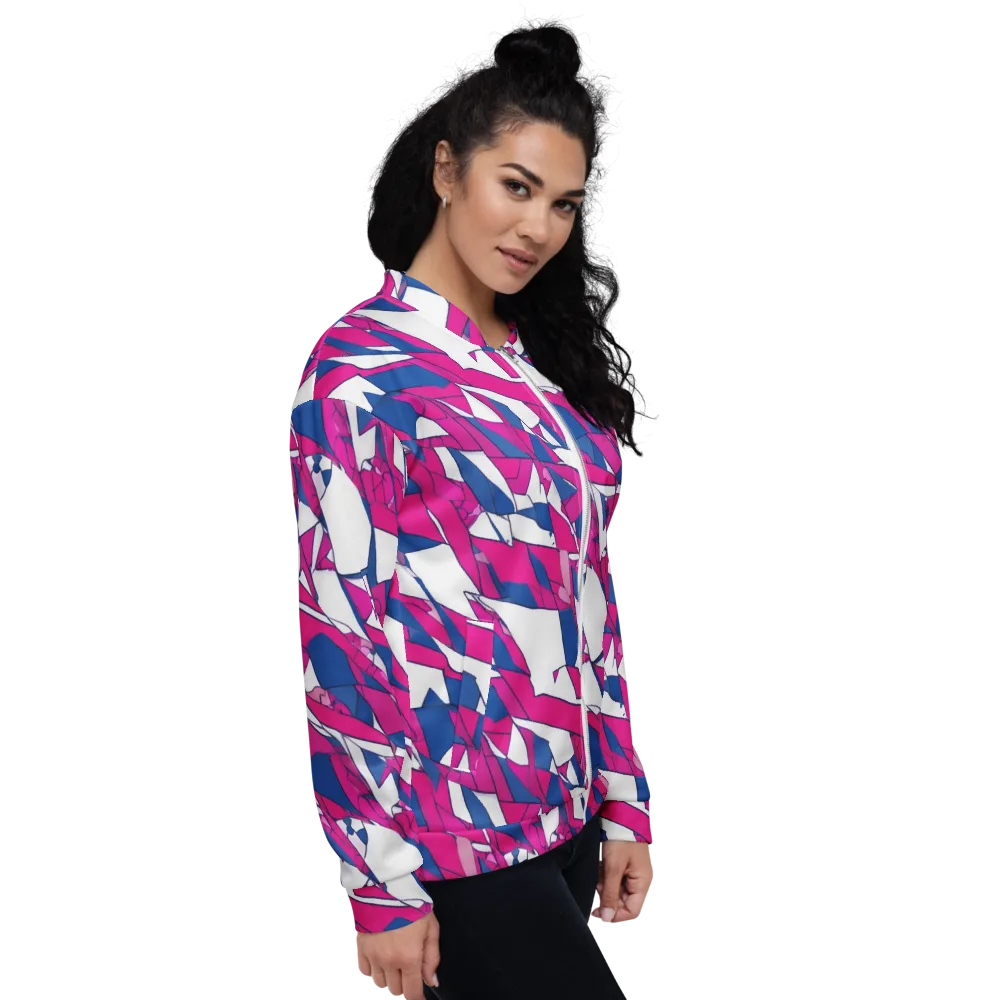 Blue Noise Bloom on Bomber Jacket — Right