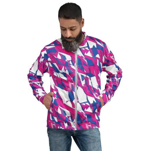 Blue Noise Bloom on a Bomber Jacket