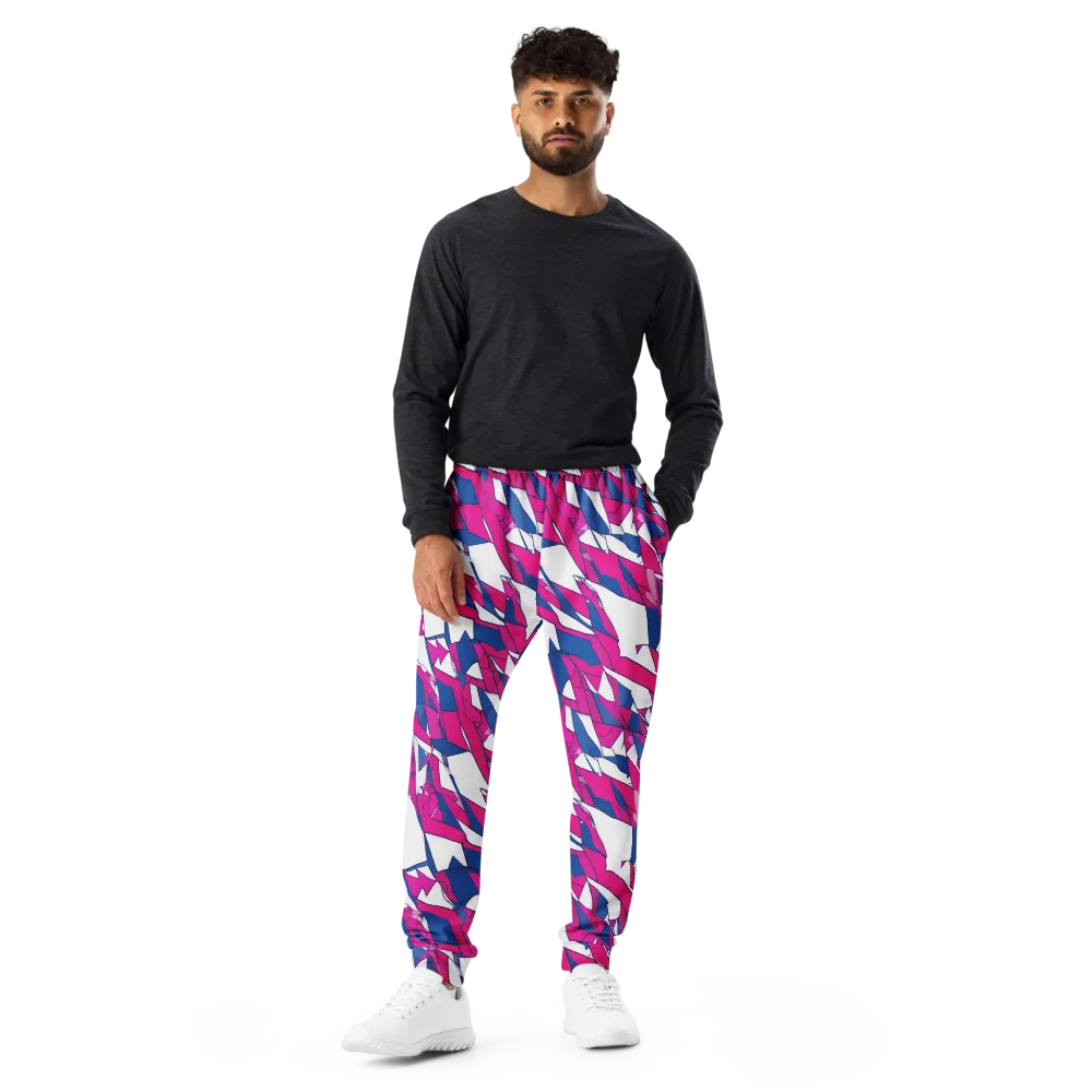 Blue Noise Bloom on Men's Joggers — Front