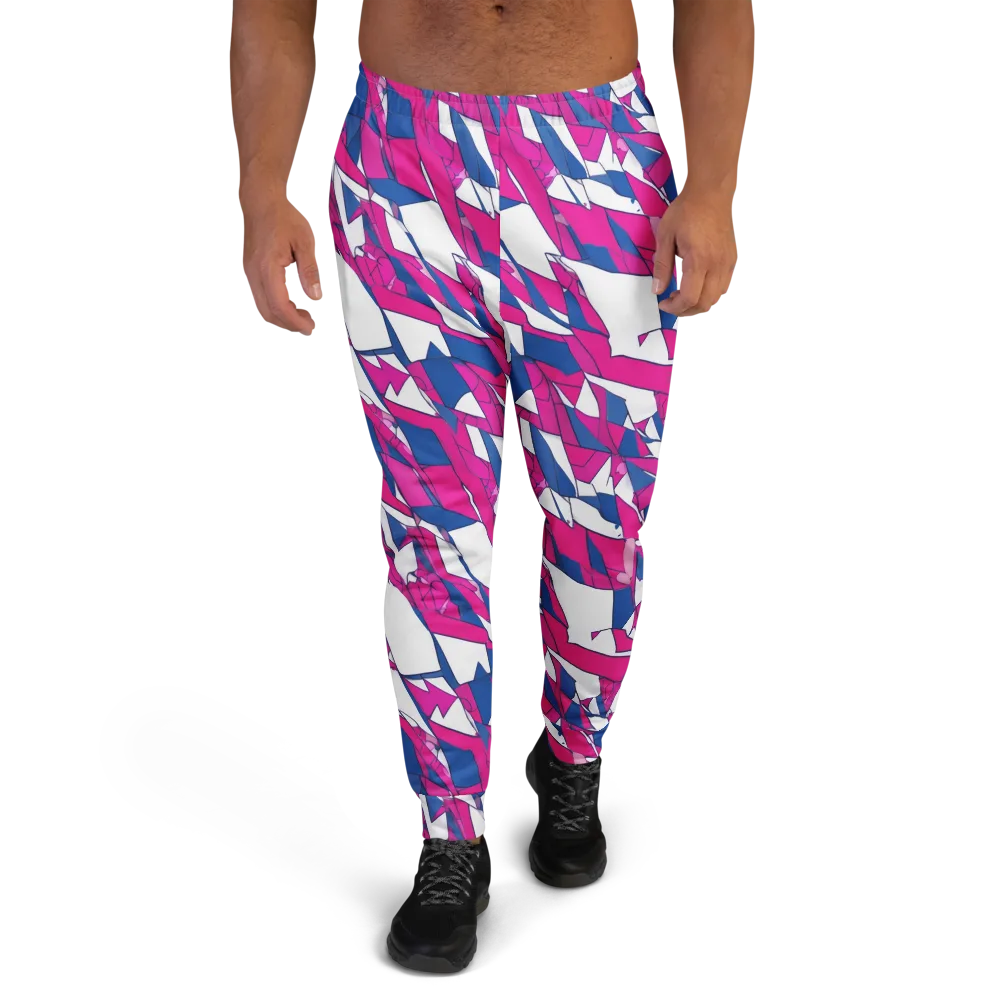 Blue Noise Bloom on Men's Joggers — Front