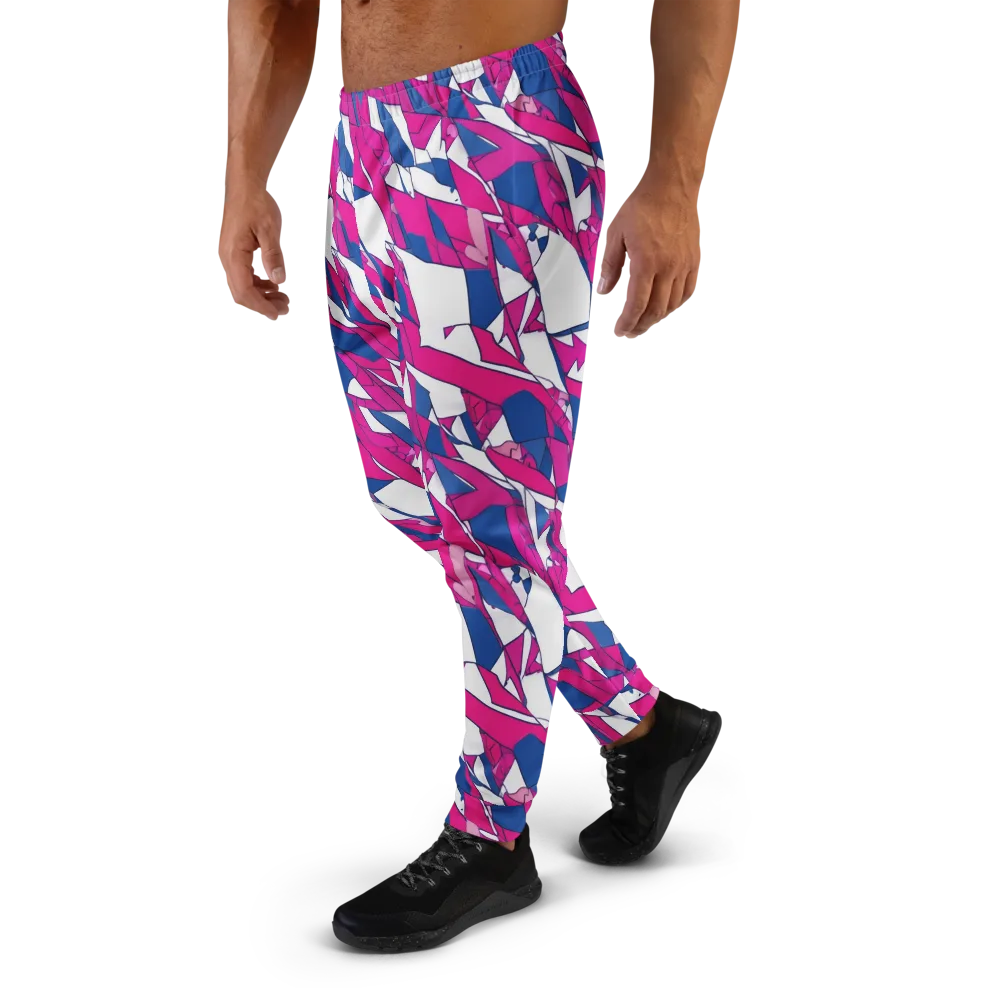 Blue Noise Bloom on Men's Joggers — Left
