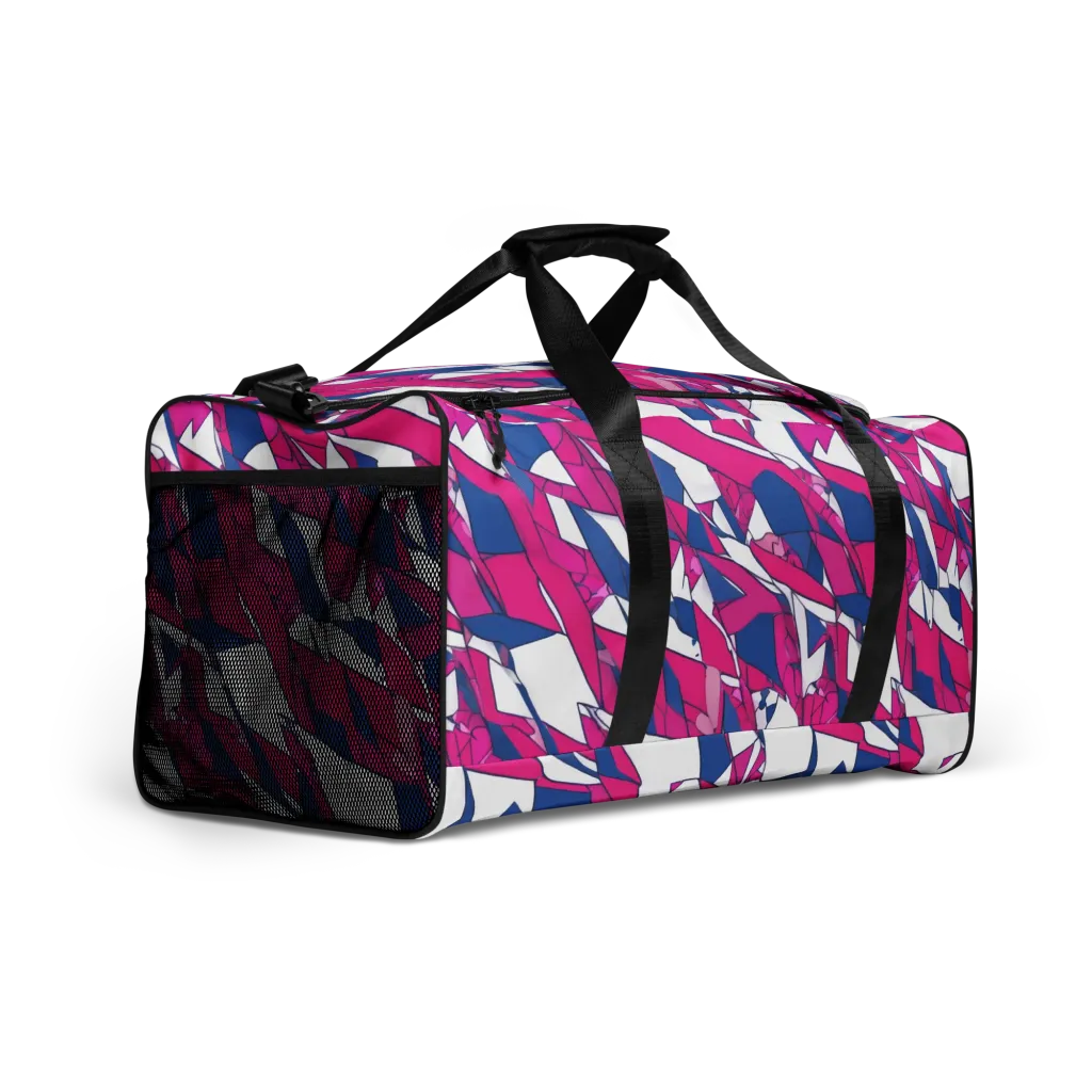 Blue Noise Bloom on Duffle Bag — Right Front