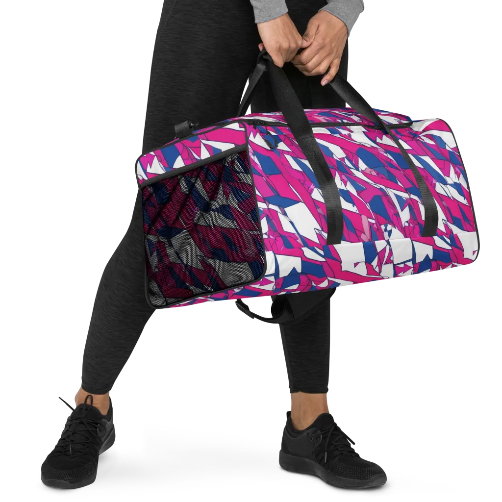 Blue Noise Bloom on Duffle Bag — Right Front
