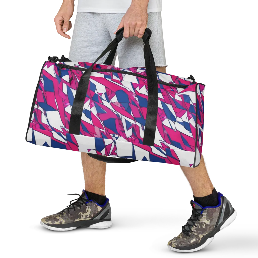Blue Noise Bloom on Duffle Bag — Front
