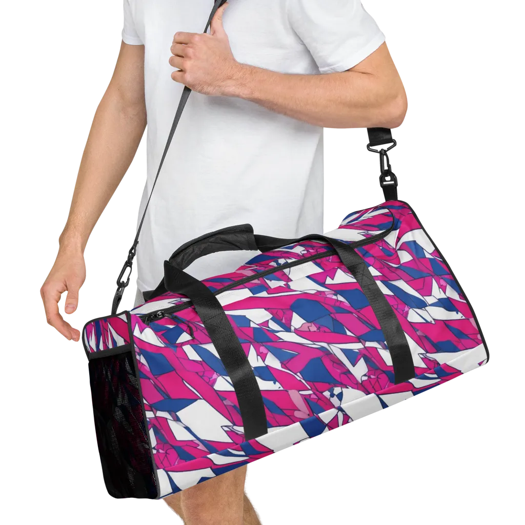 Blue Noise Bloom on Duffle Bag — Right Front