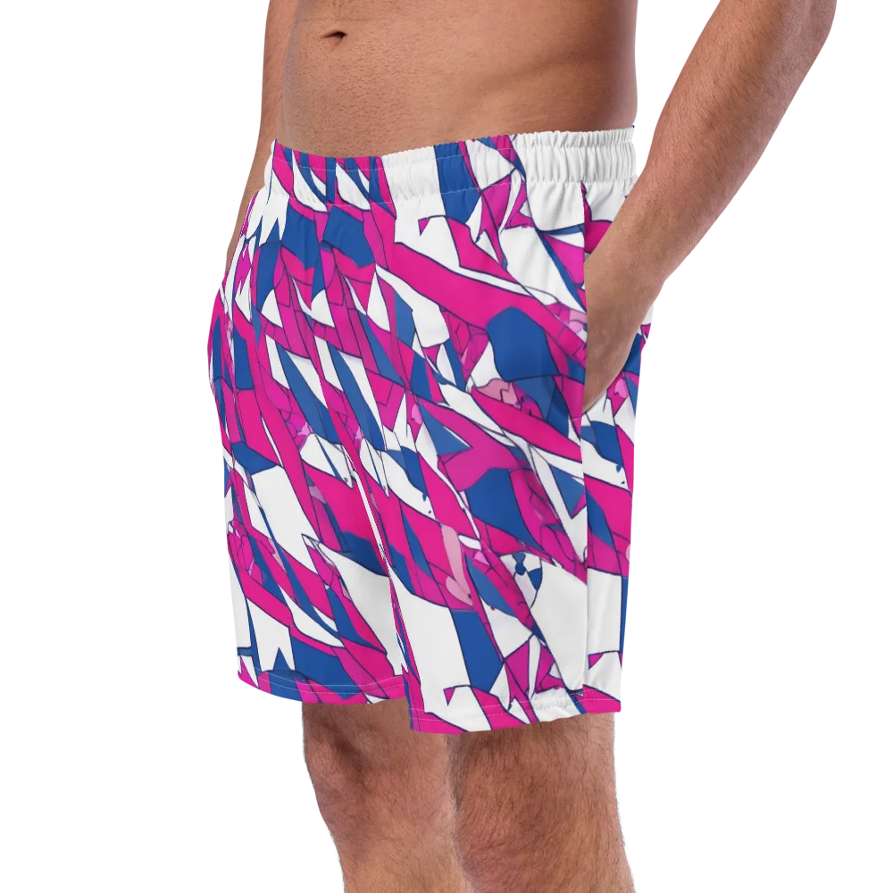 Blue Noise Bloom on Swim Trunks — Left Front