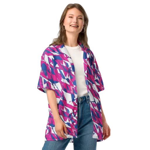 Blue Noise Bloom on a Button Shirt