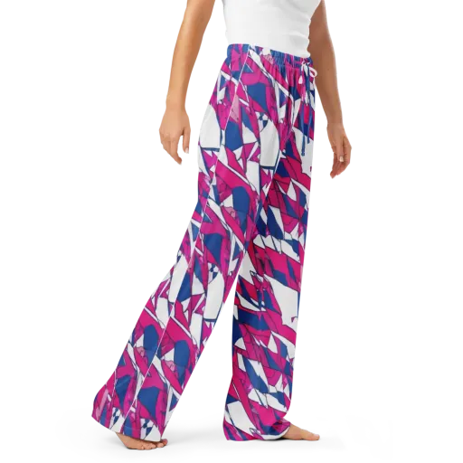 Blue Noise Bloom on a Women's Pajama Pants