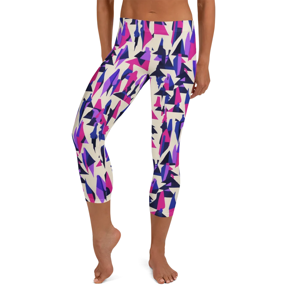 Electric Ridgeline on Capri Leggings — Front
