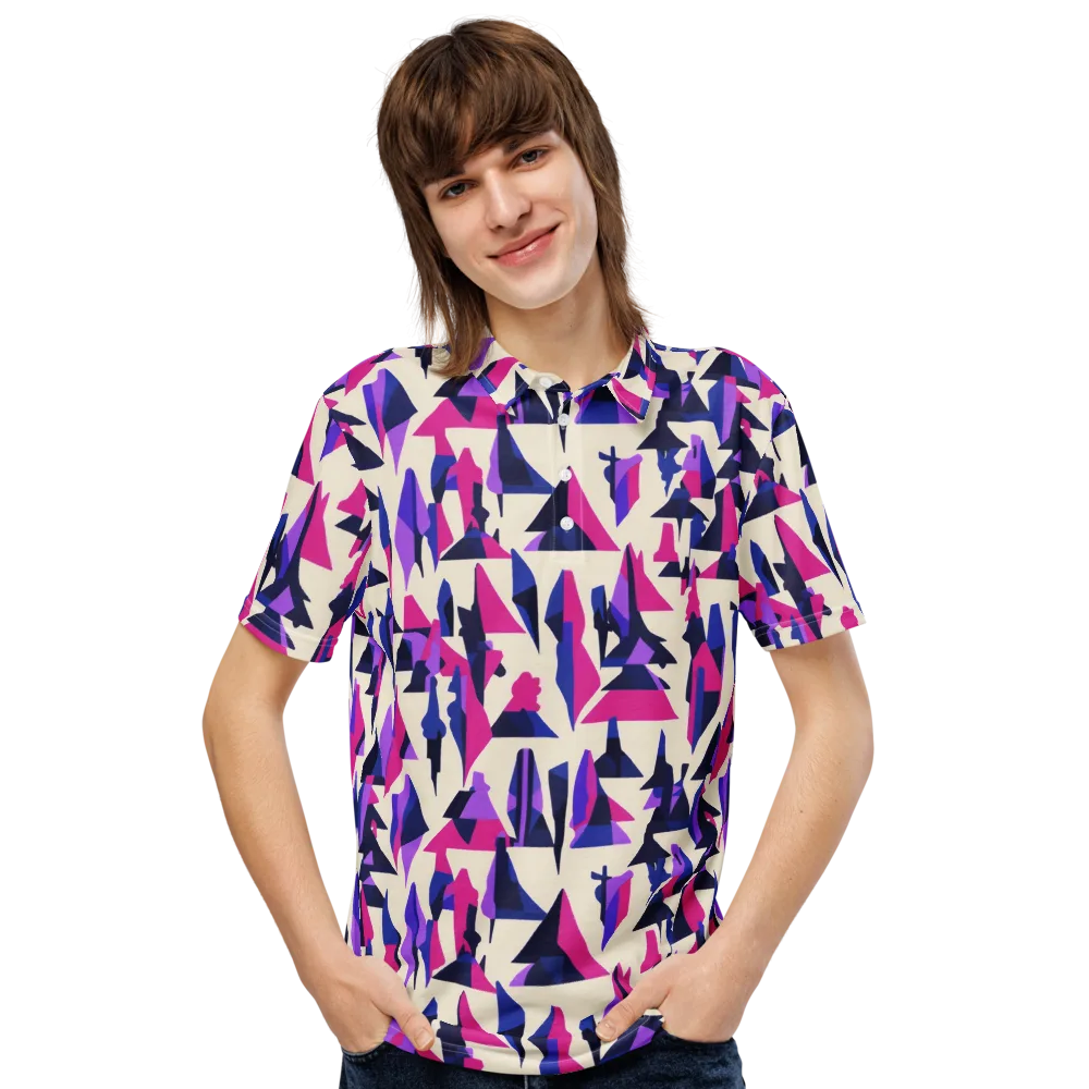 Electric Ridgeline on Men's Slim Fit Polo Shirt — Front