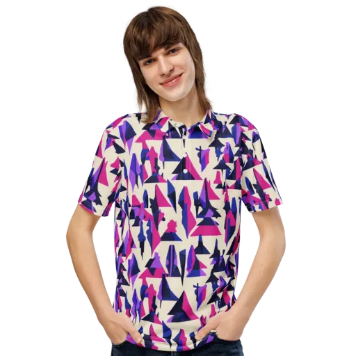 Electric Ridgeline on a Men's Slim Fit Polo Shirt