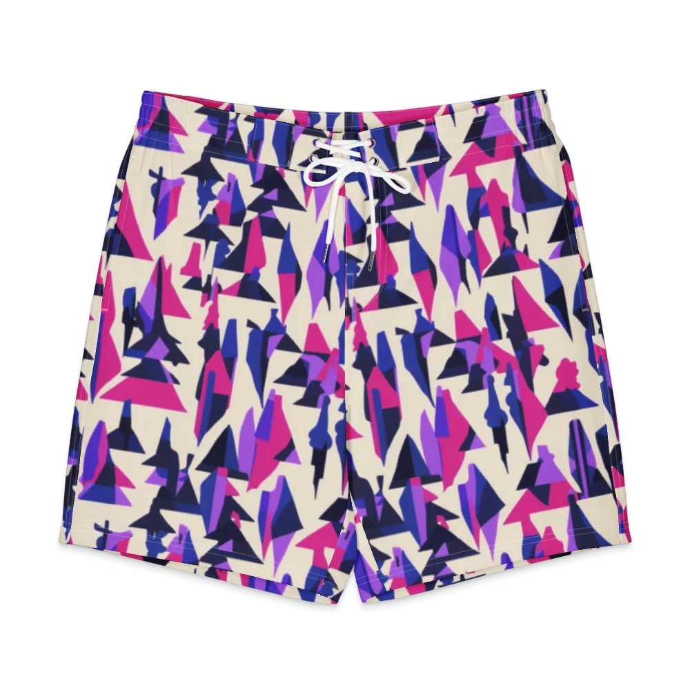 Electric Ridgeline on Men's Board Shorts — Front
