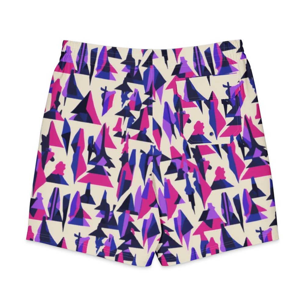 Electric Ridgeline on Men's Board Shorts — Back