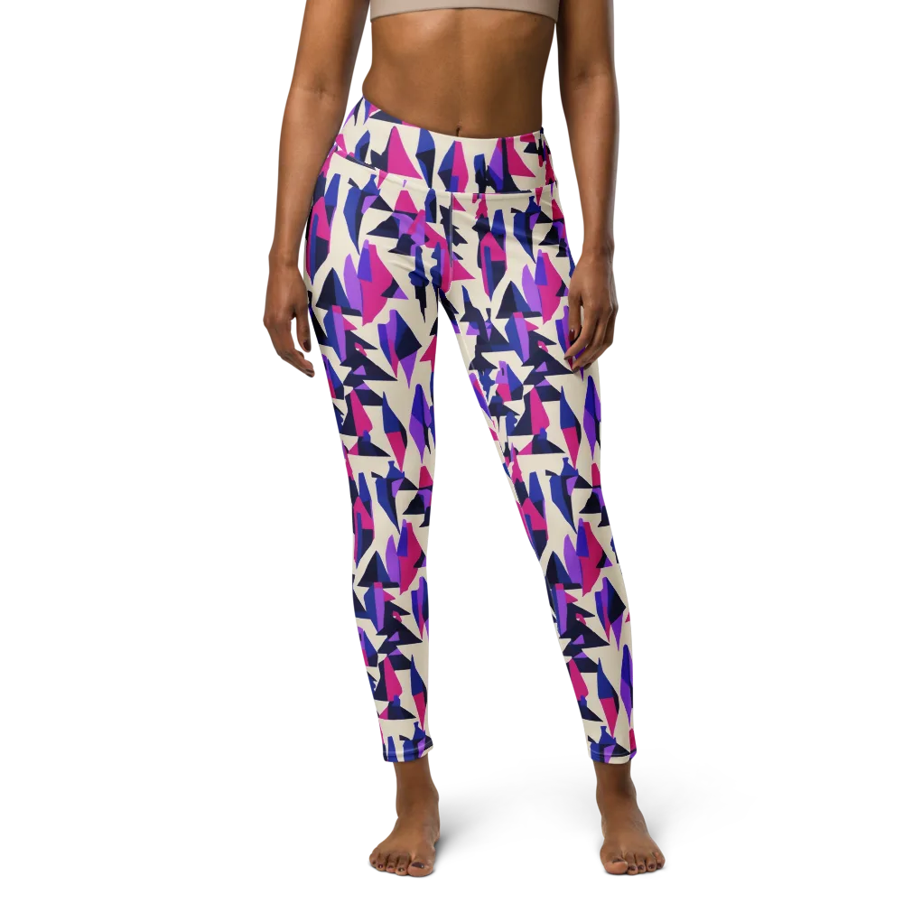 Electric Ridgeline on Yoga Leggings — Front