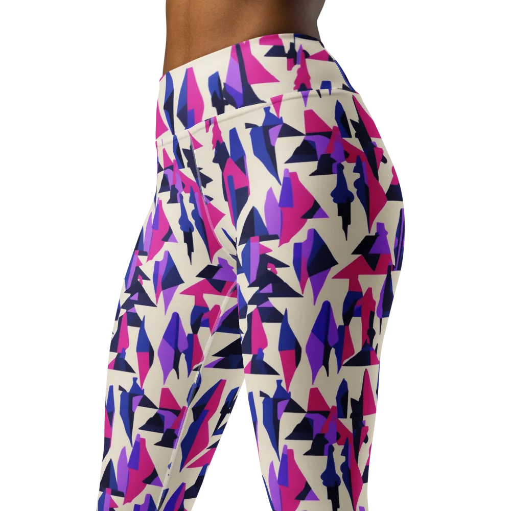 Electric Ridgeline on Yoga Leggings — Left Front