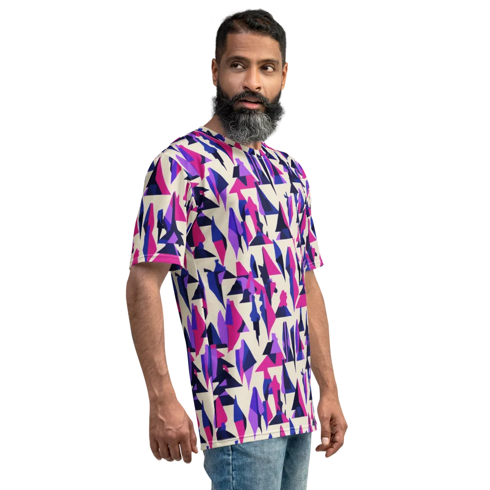 Electric Ridgeline on Men's Crew Neck T-Shirt — Right