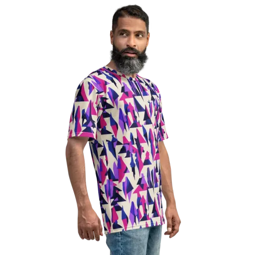 Electric Ridgeline on a Men's Crew Neck T-Shirt