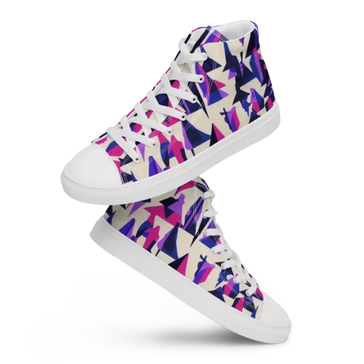 Electric Ridgeline on a Men's High Top Canvas Shoes