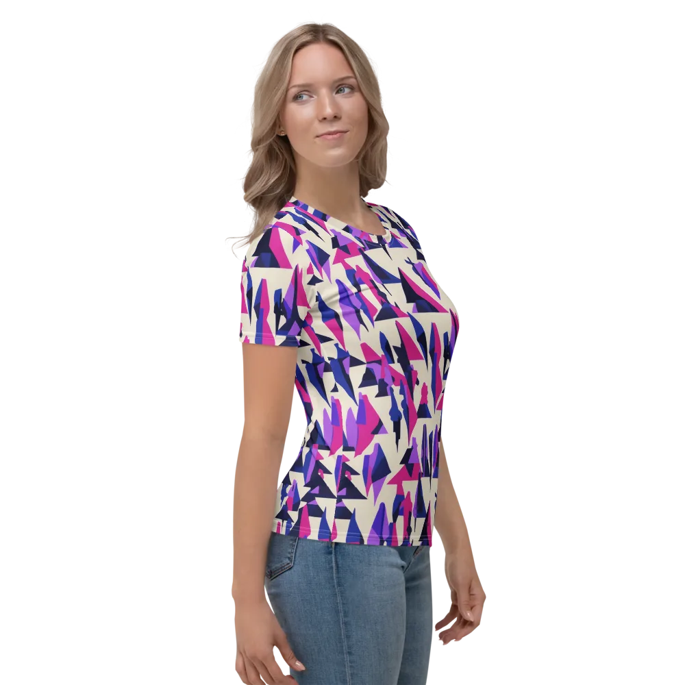 Electric Ridgeline on Women's Crew Neck T-Shirt — Right
