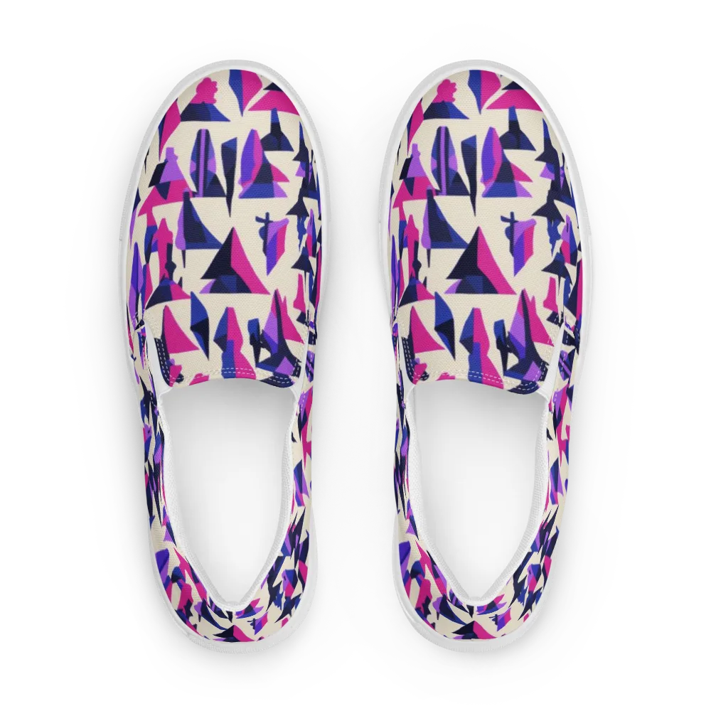 Electric Ridgeline on Men's Slip-On Canvas Shoes — Front