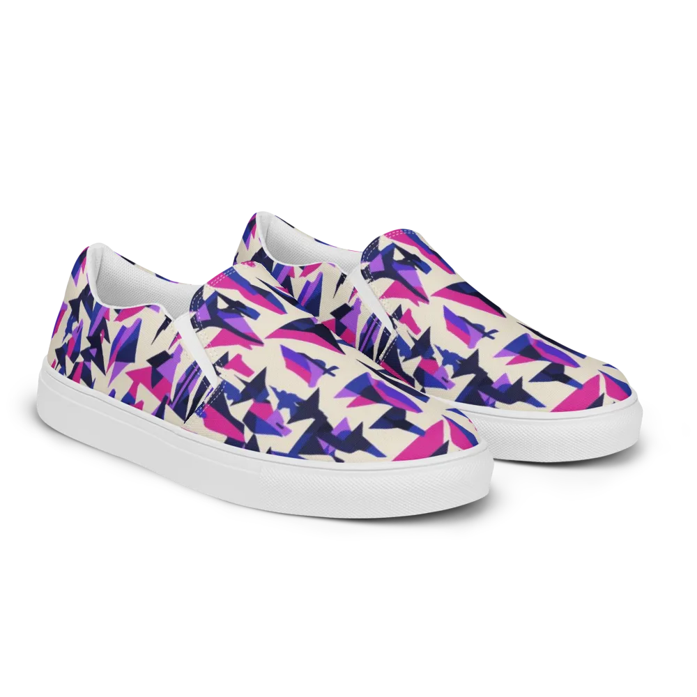 Electric Ridgeline on Men's Slip-On Canvas Shoes — Right Front