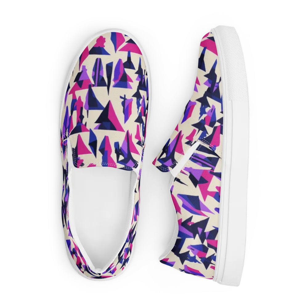 Electric Ridgeline on Men's Slip-On Canvas Shoes — Front