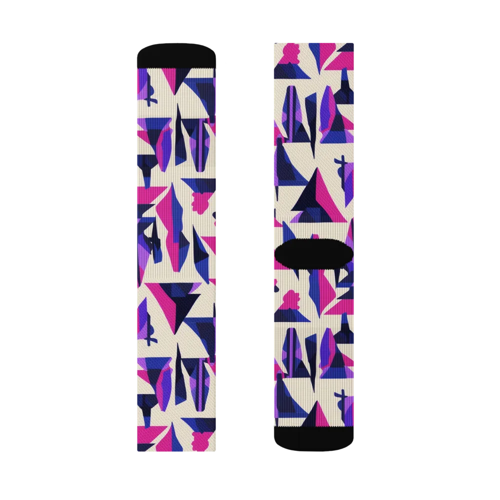 Electric Ridgeline on Socks — Left Sock