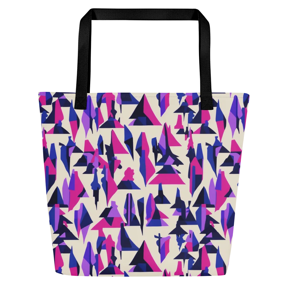 Electric Ridgeline on Large Tote Bag W/ Pocket — Front