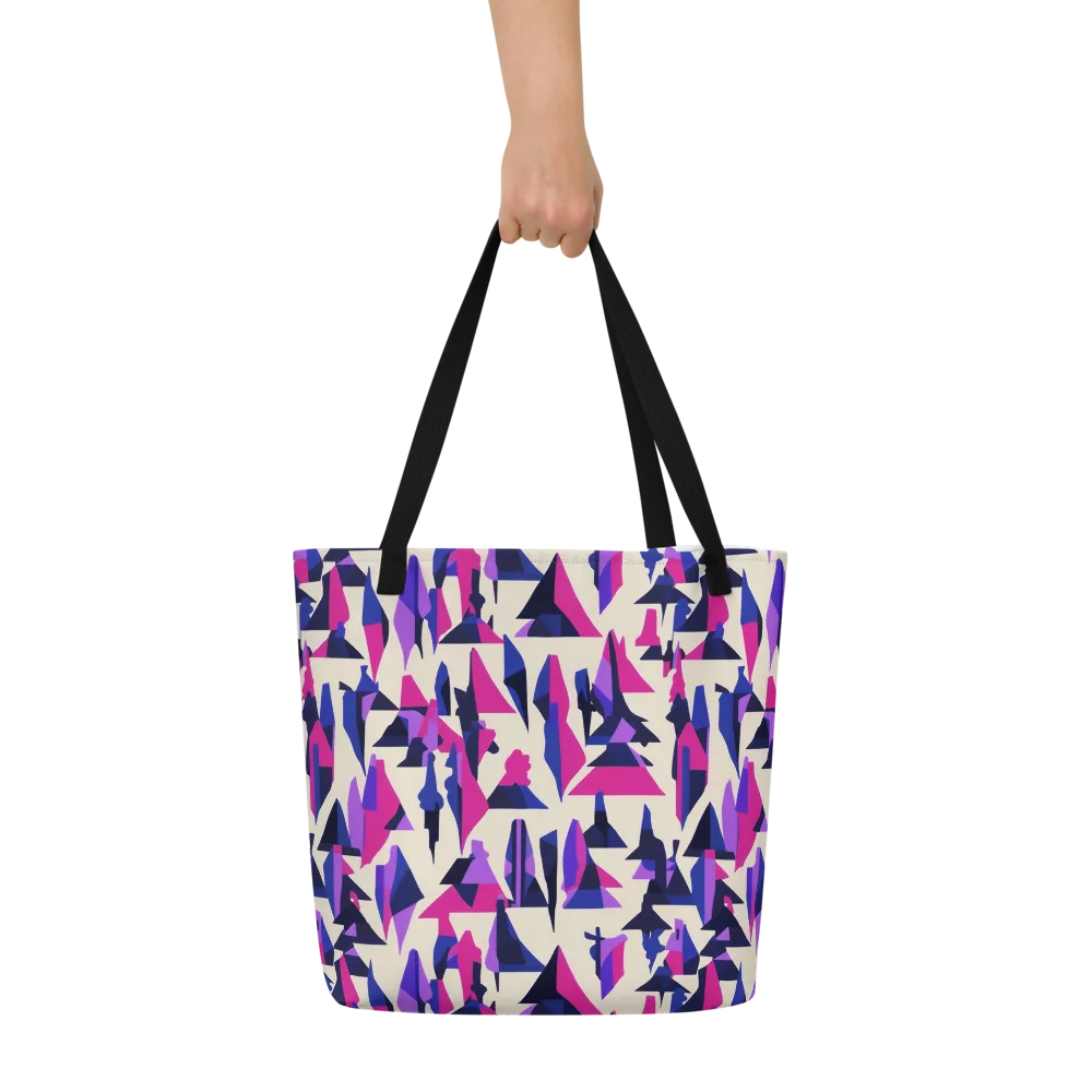 Electric Ridgeline on Large Tote Bag W/ Pocket — Front
