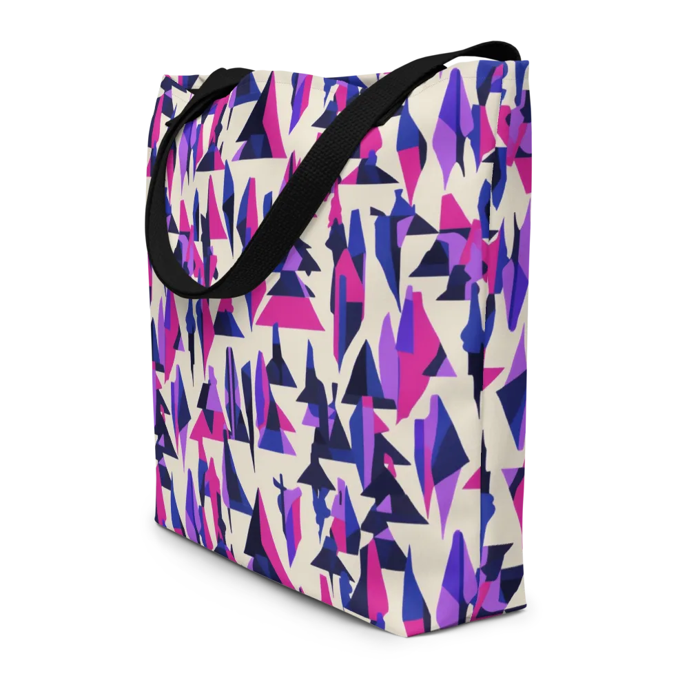 Electric Ridgeline on Large Tote Bag W/ Pocket — Front