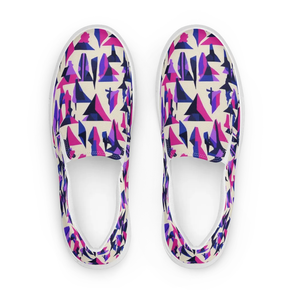 Electric Ridgeline on Women's Slip-On Canvas Shoes — Front