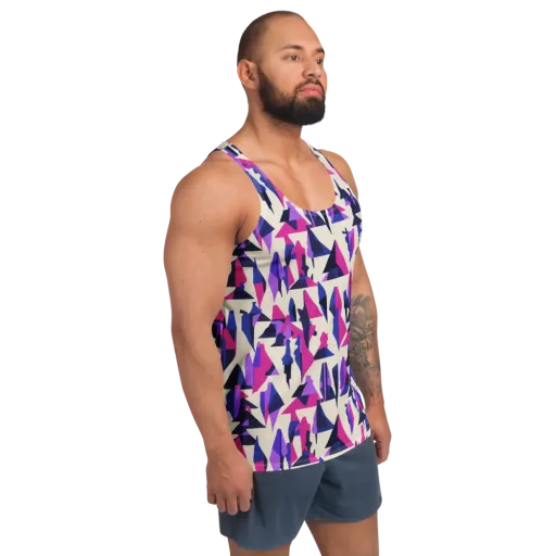 Electric Ridgeline on a Men's Tank Top