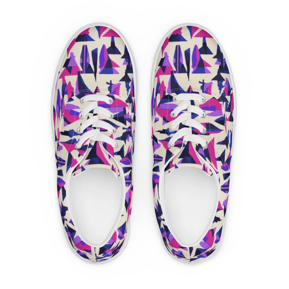 Electric Ridgeline on Men's Lace-Up Canvas Shoes — Front