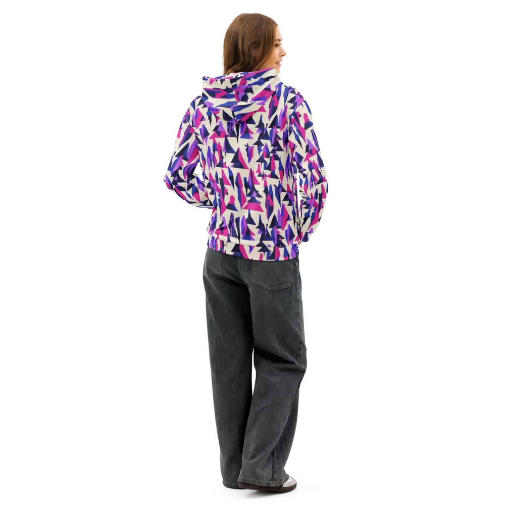 Electric Ridgeline on Cotton Hoodie — Back