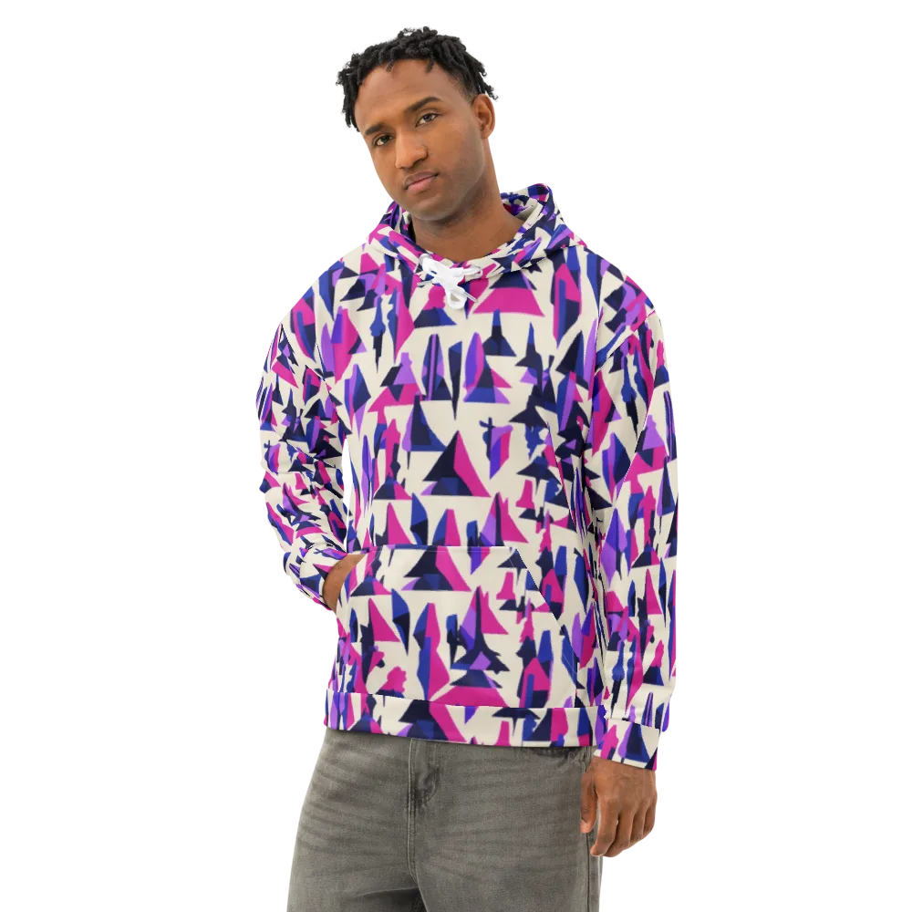 Electric Ridgeline on Cotton Hoodie — Left Front