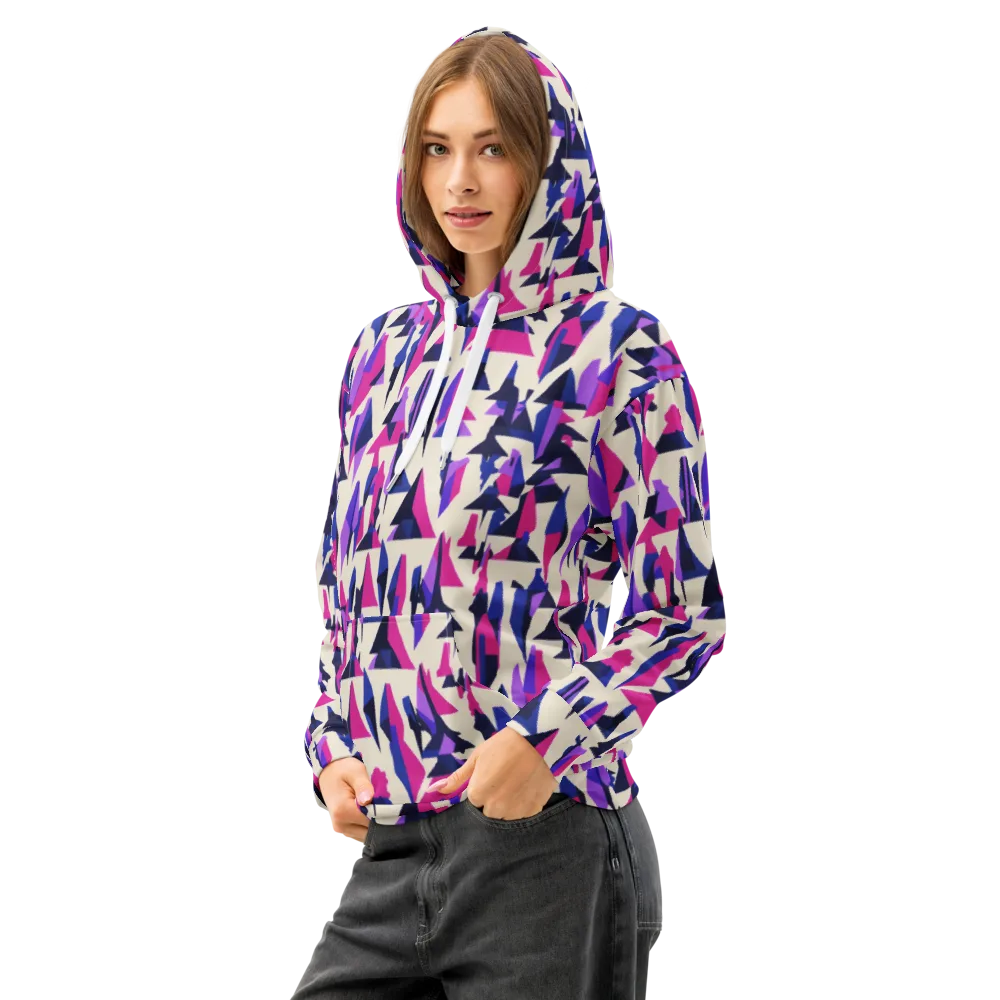 Electric Ridgeline on Cotton Hoodie — Left Front