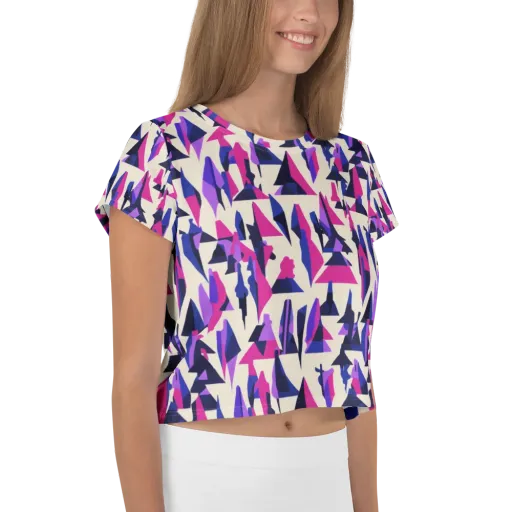 Electric Ridgeline on a Crop Tee