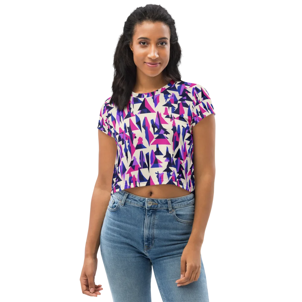Electric Ridgeline on Crop Tee — Front