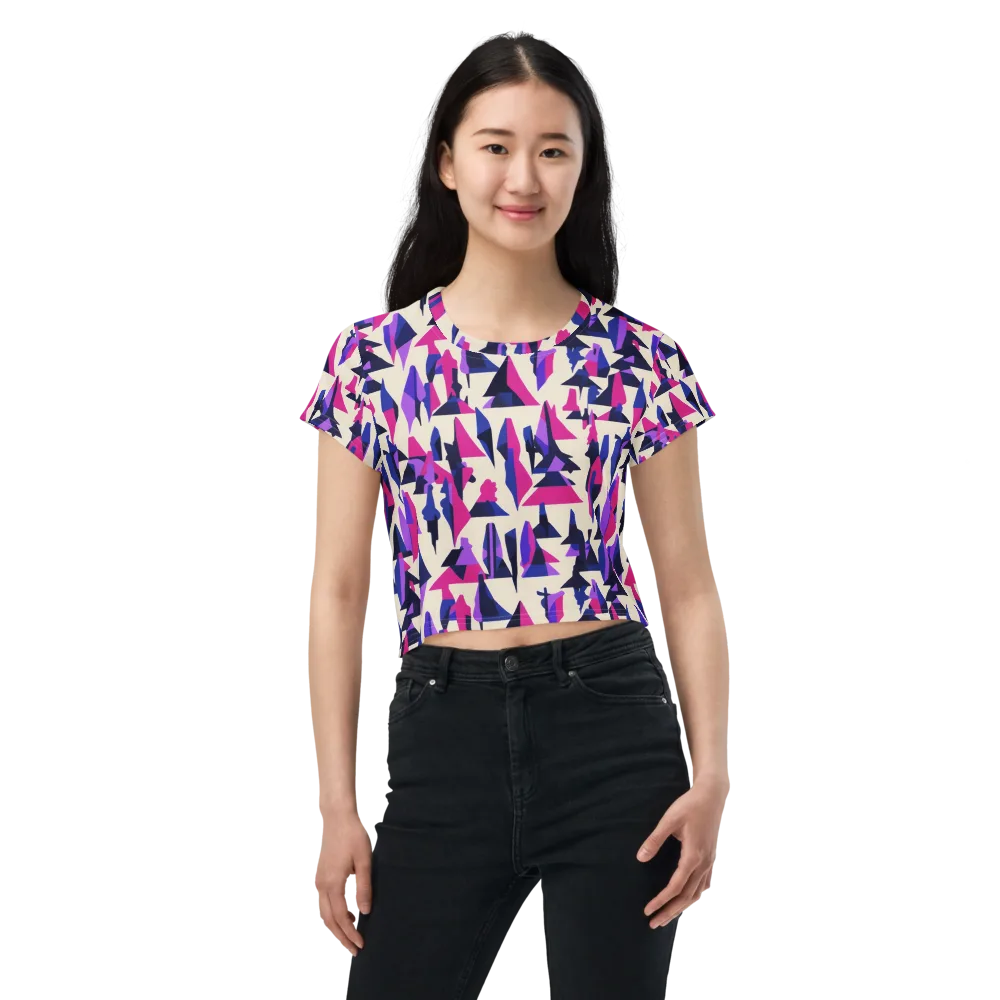 Electric Ridgeline on Crop Tee — Front