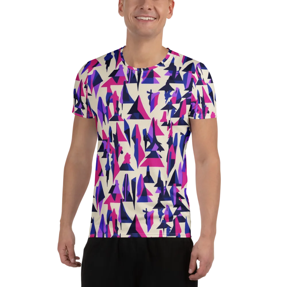 Electric Ridgeline on Men's Athletic T-Shirt — Front