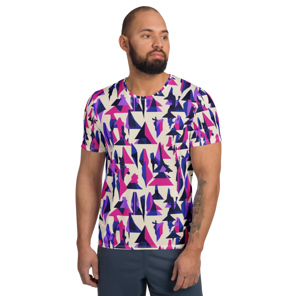 Electric Ridgeline on Men's Athletic T-Shirt — Front