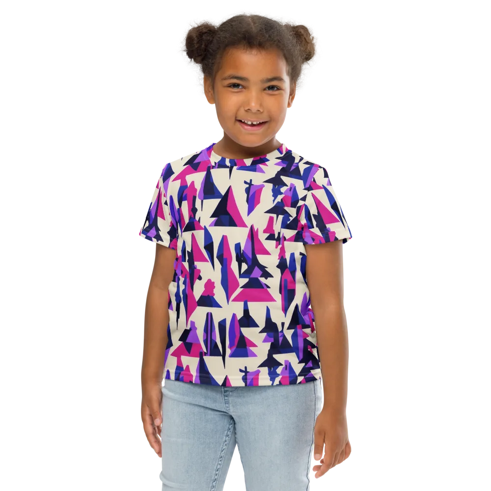 Electric Ridgeline on Kids Crew Neck T-Shirt — Front