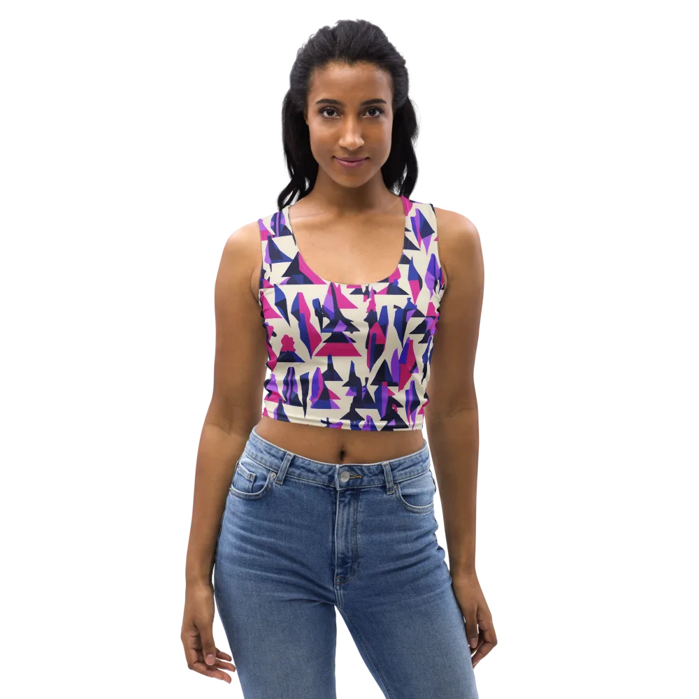Electric Ridgeline on Crop Top — Front