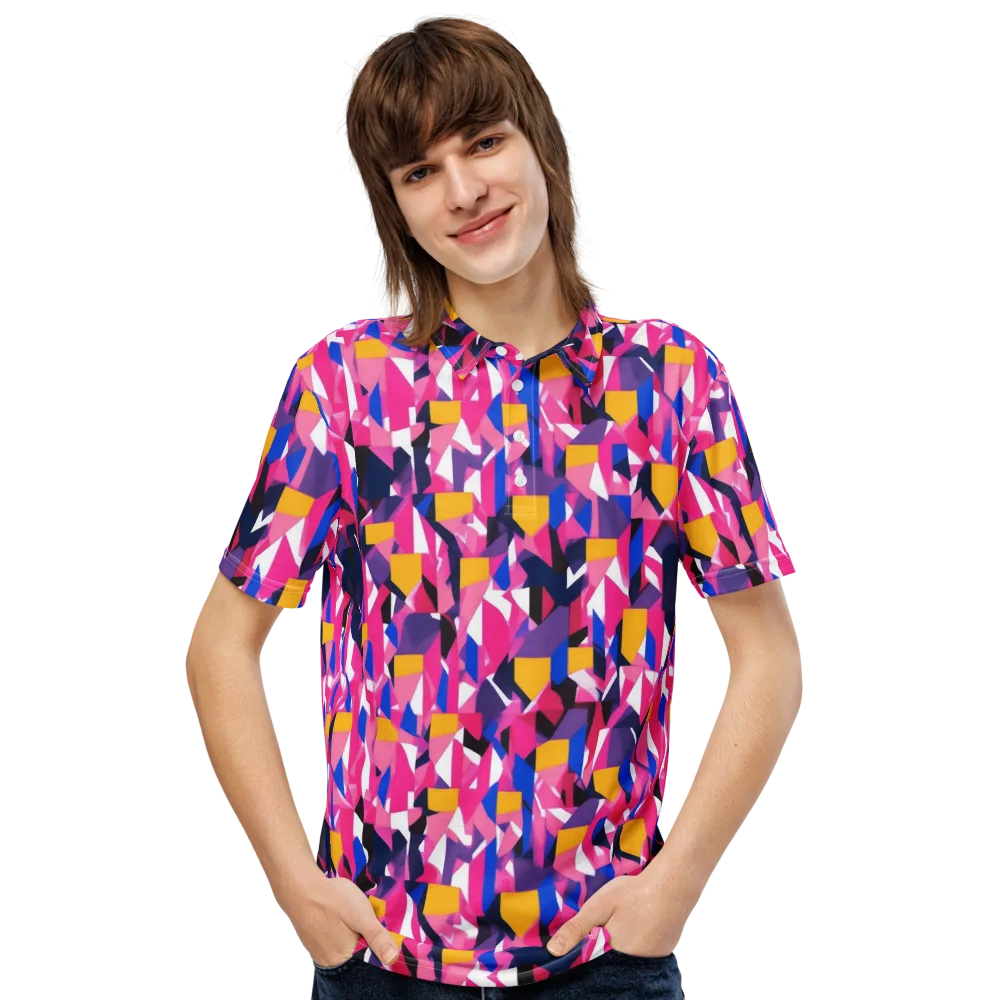 Laser Petal on Men's Slim Fit Polo Shirt — Front