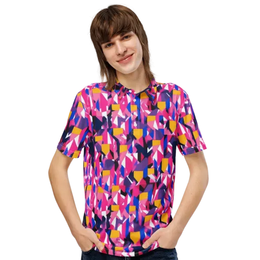 Laser Petal on a Men's Slim Fit Polo Shirt