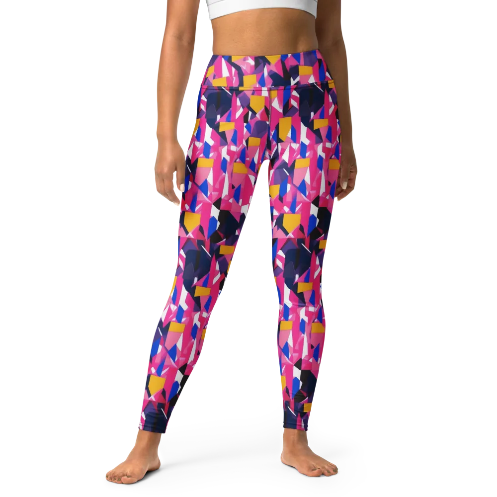 Laser Petal on Yoga Leggings — Front